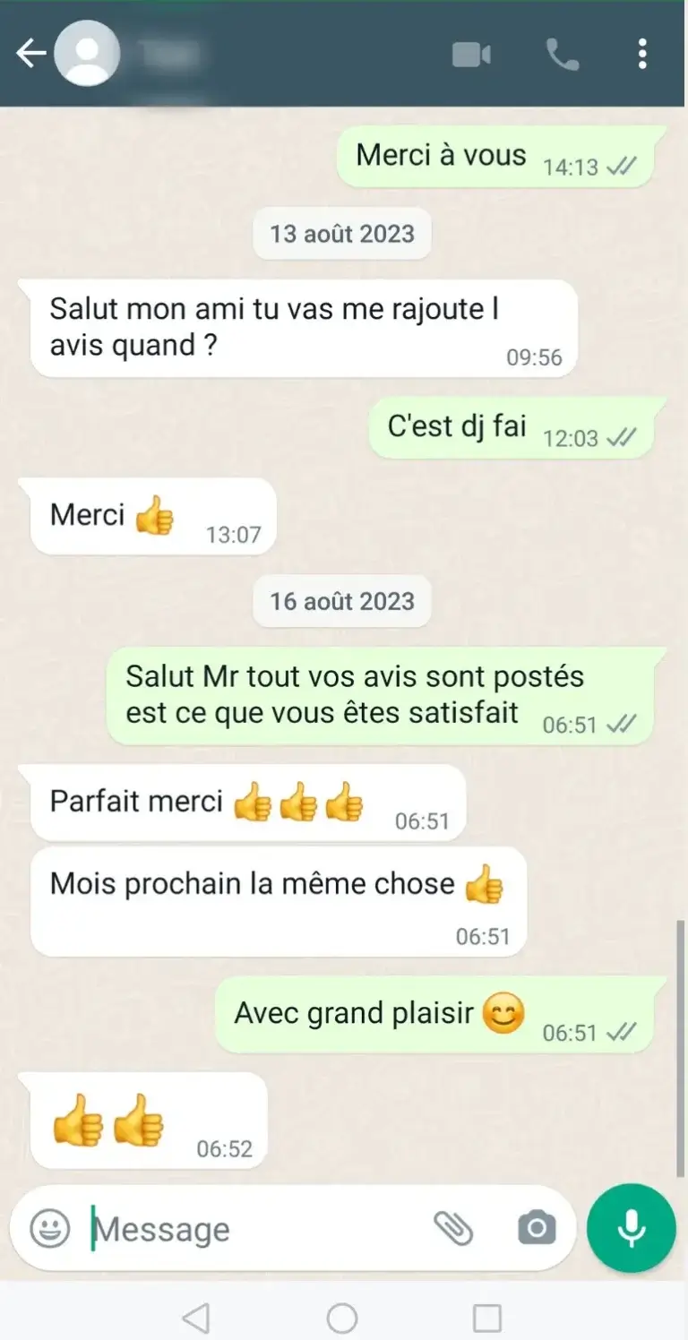 Fiche Google exemple